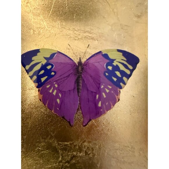 FRINGE purple, butterfly, glass dish, trinket tray - Picture 2 of 10